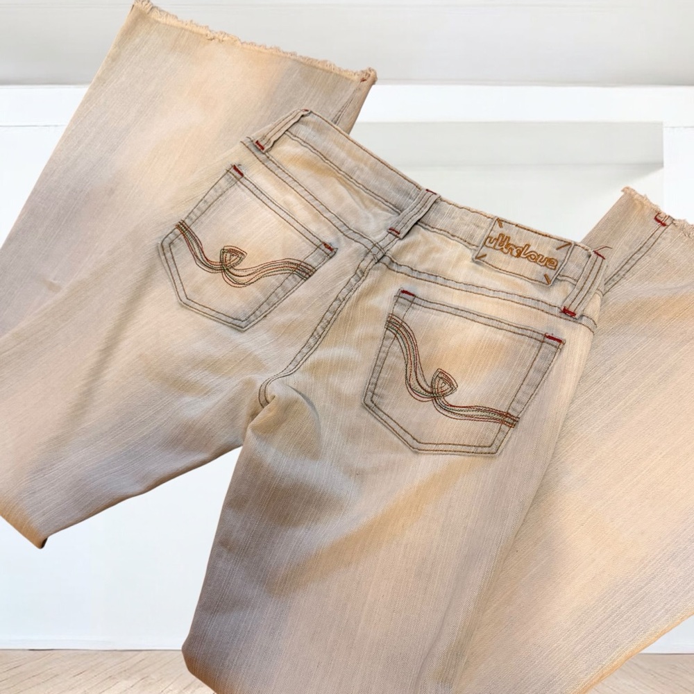 1217 Retro Ultralove Low Rise Super Flare Jeans 3R (27x31) Light Wash Stretch - Picture 12 of 14